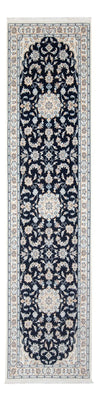 Loper Perzisch tapijt - Nain - Premium - 302 x 83 cm - donkerblauw