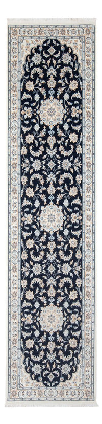 Loper Perzisch tapijt - Nain - Premium - 302 x 83 cm - donkerblauw