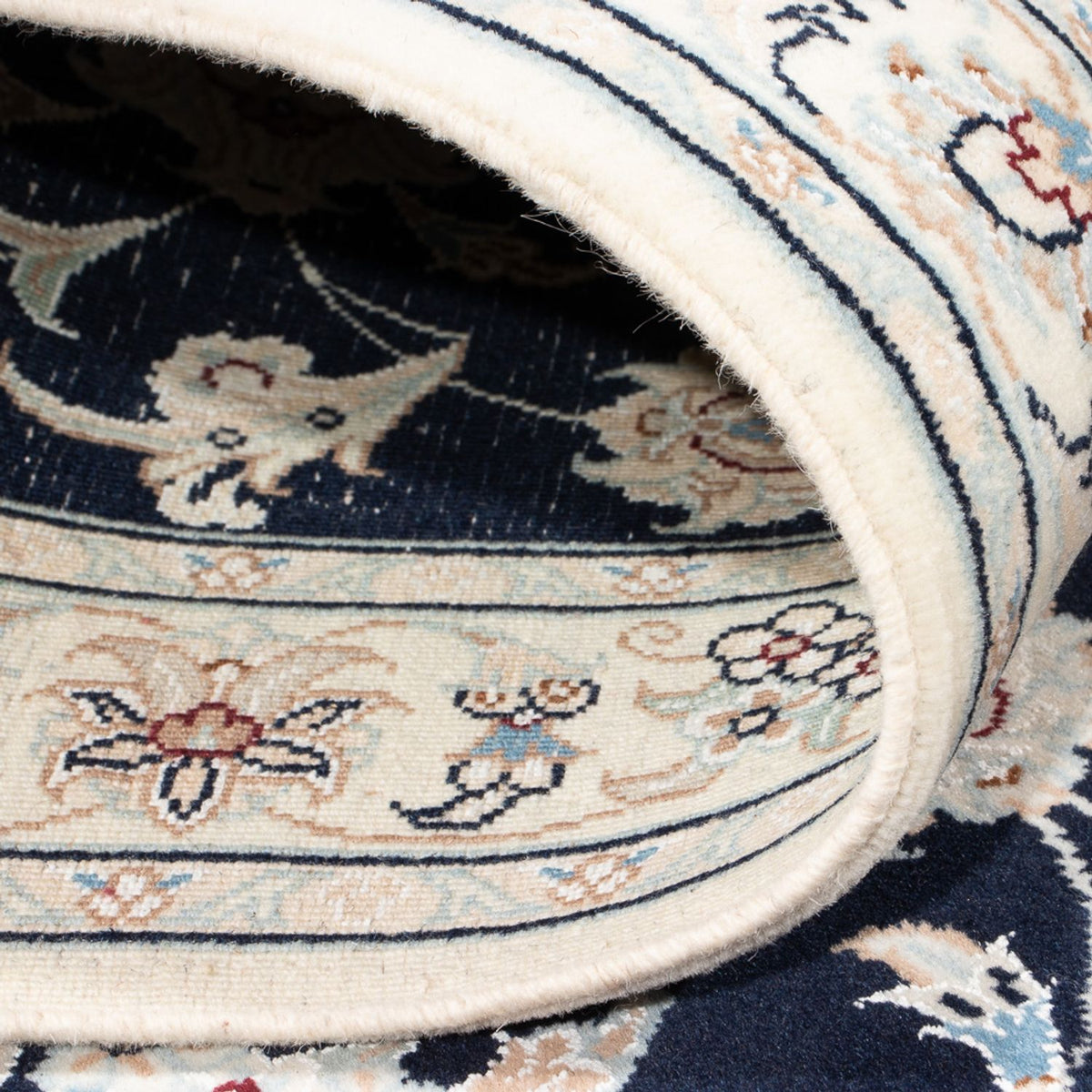 Loper Perzisch tapijt - Nain - Premium - 302 x 82 cm - donkerblauw