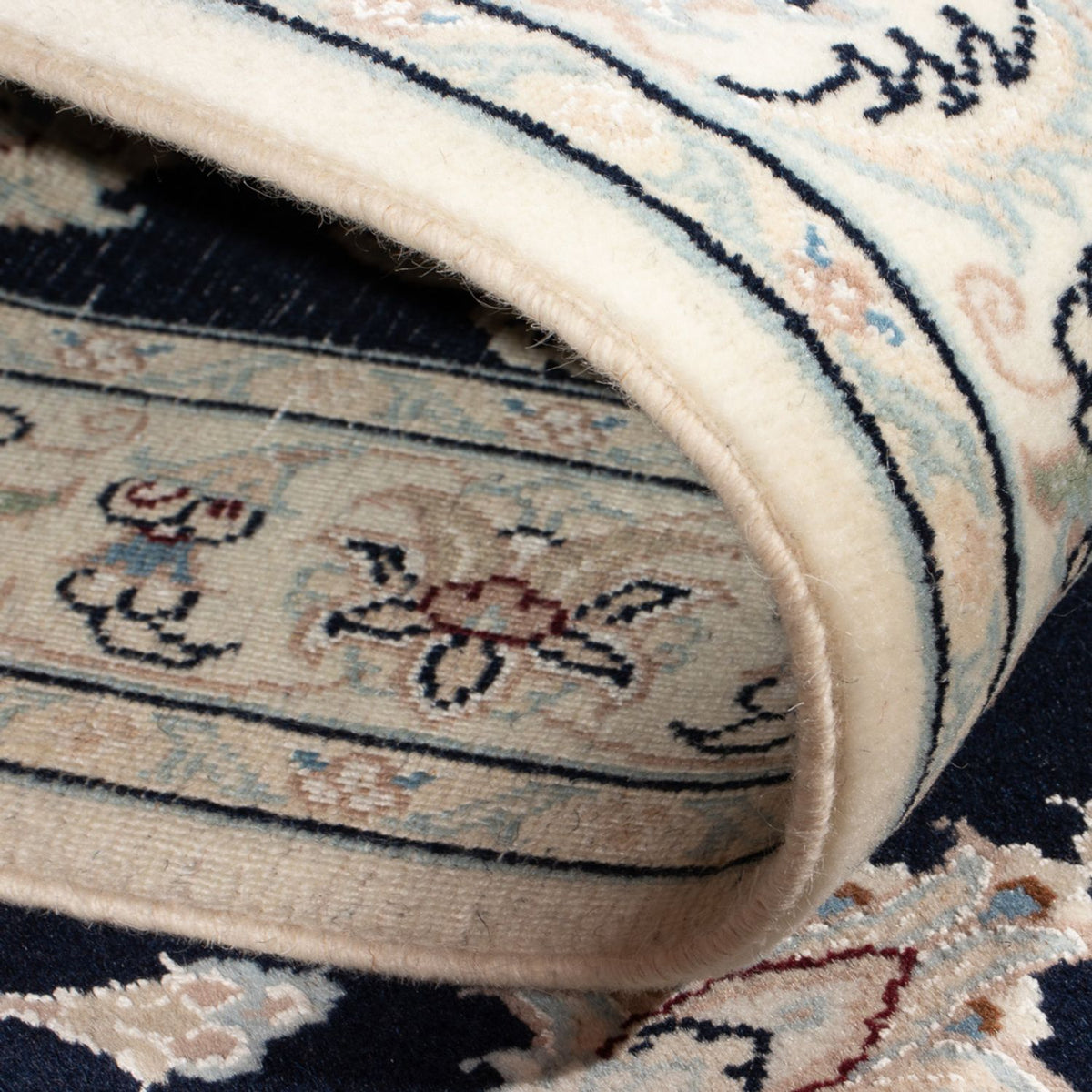 Loper Perzisch tapijt - Nain - Premium - 293 x 81 cm - donkerblauw