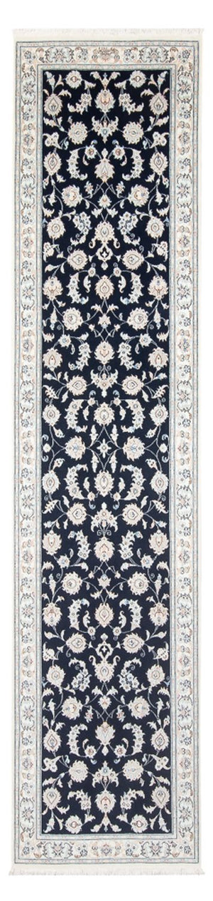 Loper Perzisch tapijt - Nain - Premium - 339 x 85 cm - donkerblauw