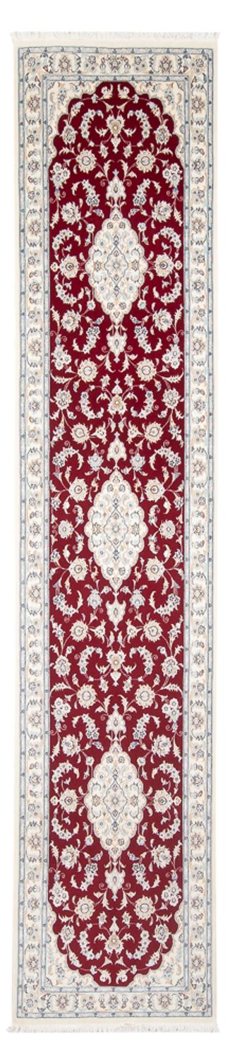 Loper Perzisch tapijt - Nain - Premium - 351 x 85 cm - rood