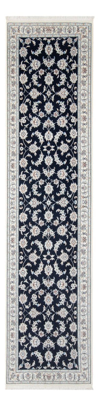 Loper Perzisch tapijt - Nain - Premium - 301 x 82 cm - donkerblauw