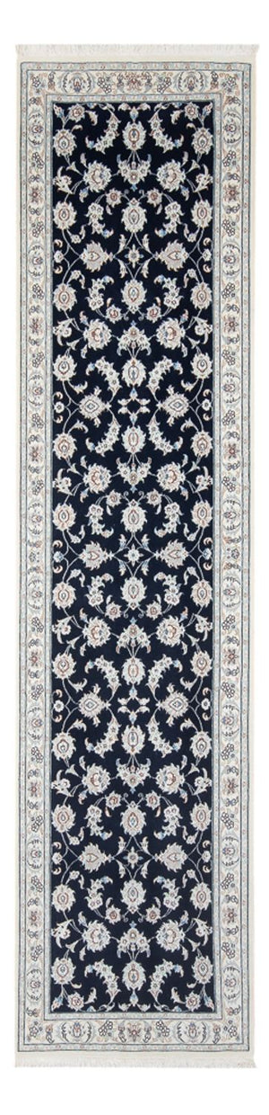 Loper Perzisch tapijt - Nain - Premium - 301 x 82 cm - donkerblauw