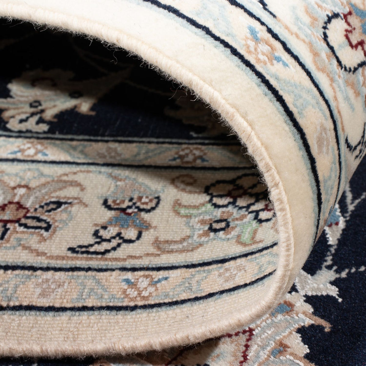 Loper Perzisch tapijt - Nain - Premium - 301 x 82 cm - donkerblauw