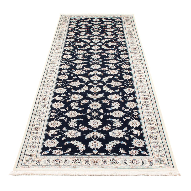 Loper Perzisch tapijt - Nain - Premium - 301 x 82 cm - donkerblauw
