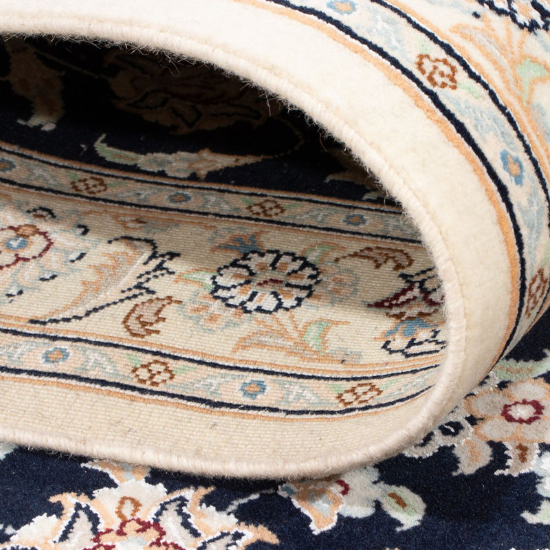 Loper Perzisch tapijt - Nain - Premium - 400 x 90 cm - donkerblauw