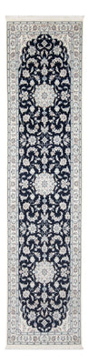 Loper Perzisch tapijt - Nain - Premium - 294 x 80 cm - donkerblauw
