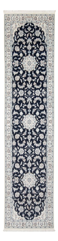 Loper Perzisch tapijt - Nain - Premium - 294 x 80 cm - donkerblauw