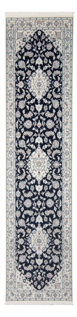 Loper Perzisch tapijt - Nain - Premium - 299 x 84 cm - donkerblauw