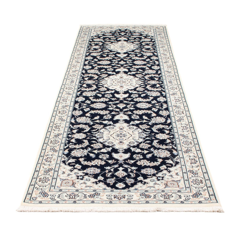 Loper Perzisch tapijt - Nain - Premium - 299 x 84 cm - donkerblauw