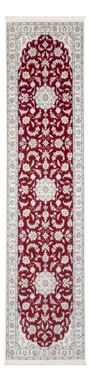 Loper Perzisch tapijt - Nain - Premium - 302 x 82 cm - rood