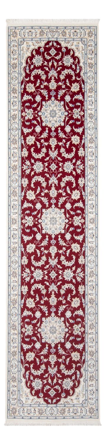 Loper Perzisch tapijt - Nain - Premium - 302 x 82 cm - rood