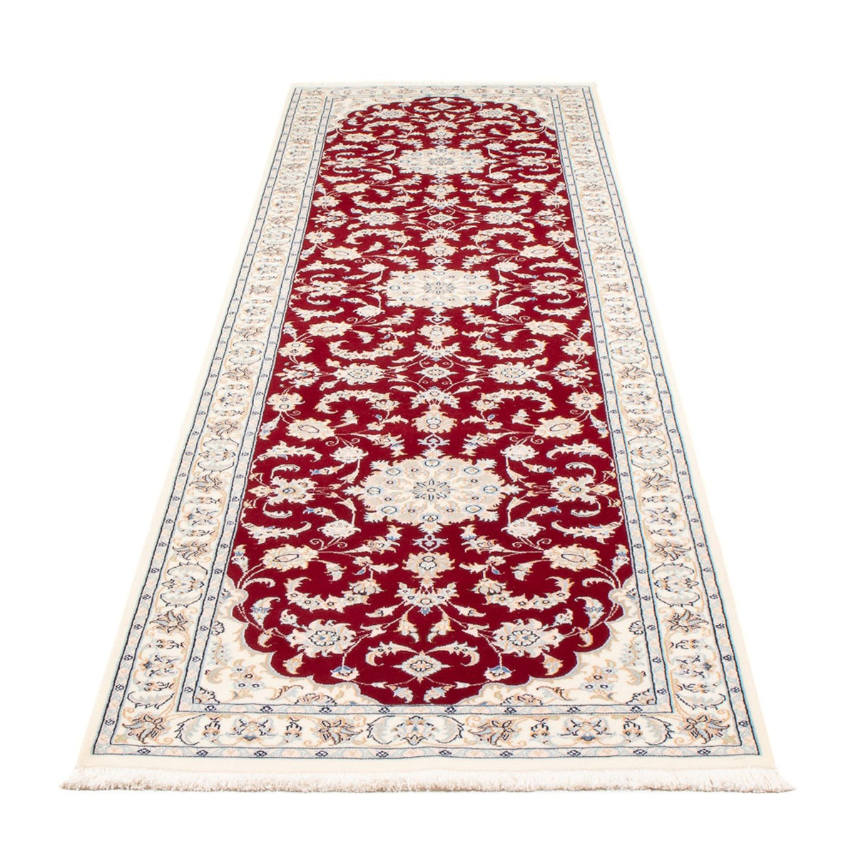 Loper Perzisch tapijt - Nain - Premium - 302 x 82 cm - rood