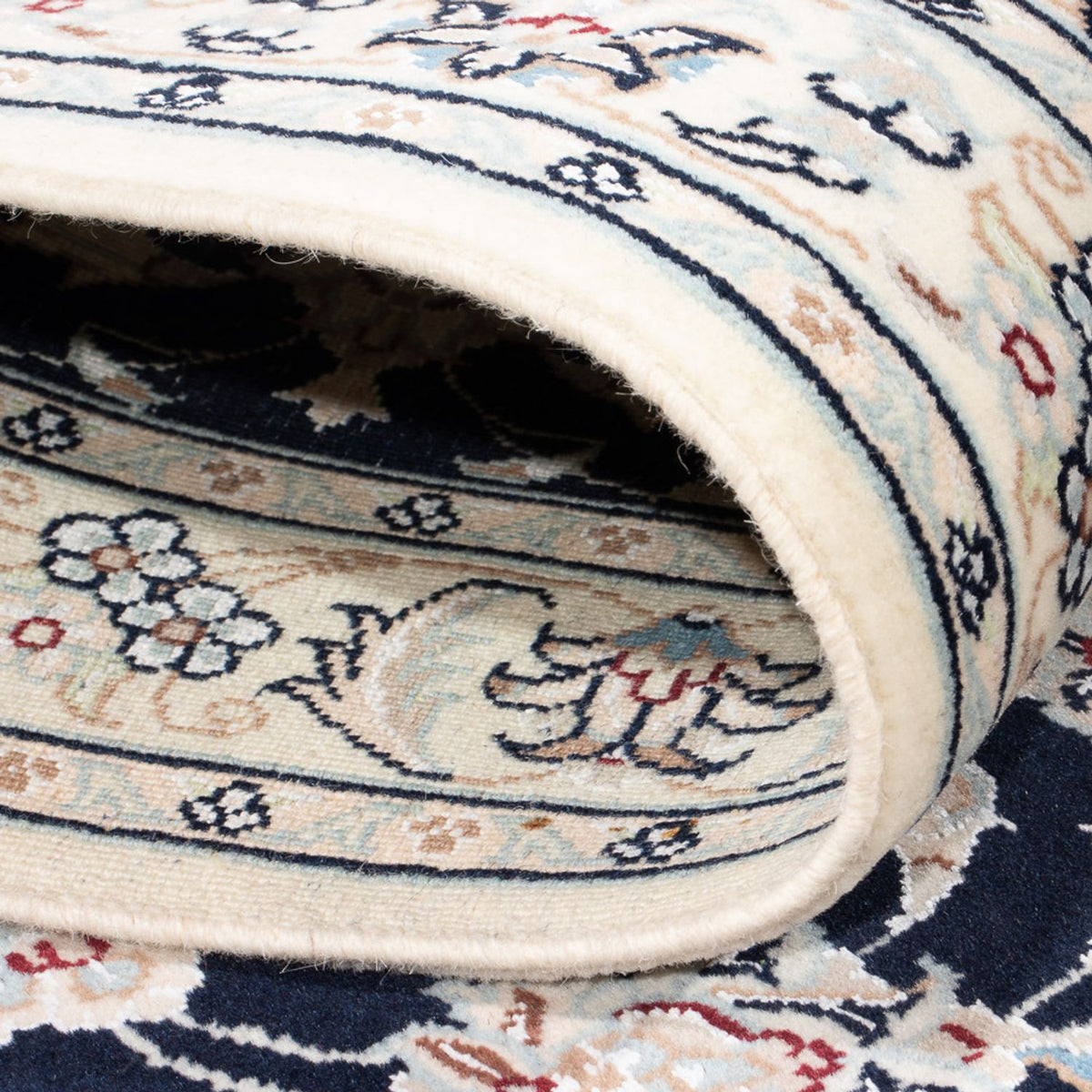 Loper Perzisch tapijt - Nain - Premium - 300 x 80 cm - donkerblauw