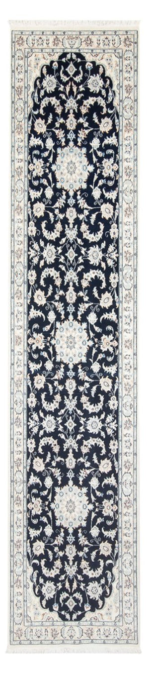 Loper Perzisch tapijt - Nain - Premium - 322 x 80 cm - donkerblauw