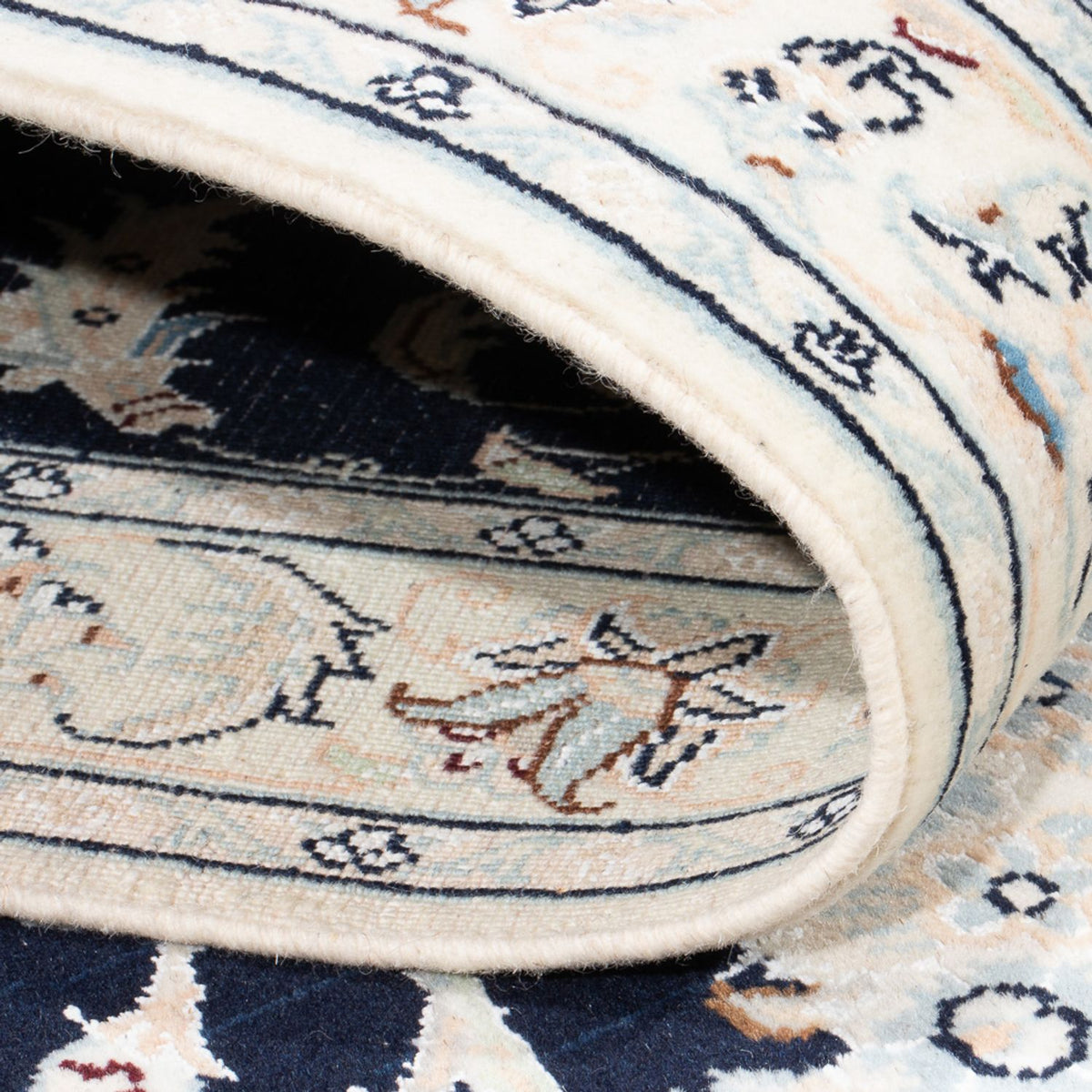 Loper Perzisch tapijt - Nain - Premium - 322 x 80 cm - donkerblauw