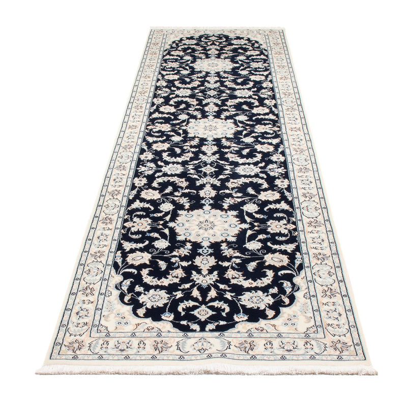 Loper Perzisch tapijt - Nain - Premium - 322 x 80 cm - donkerblauw