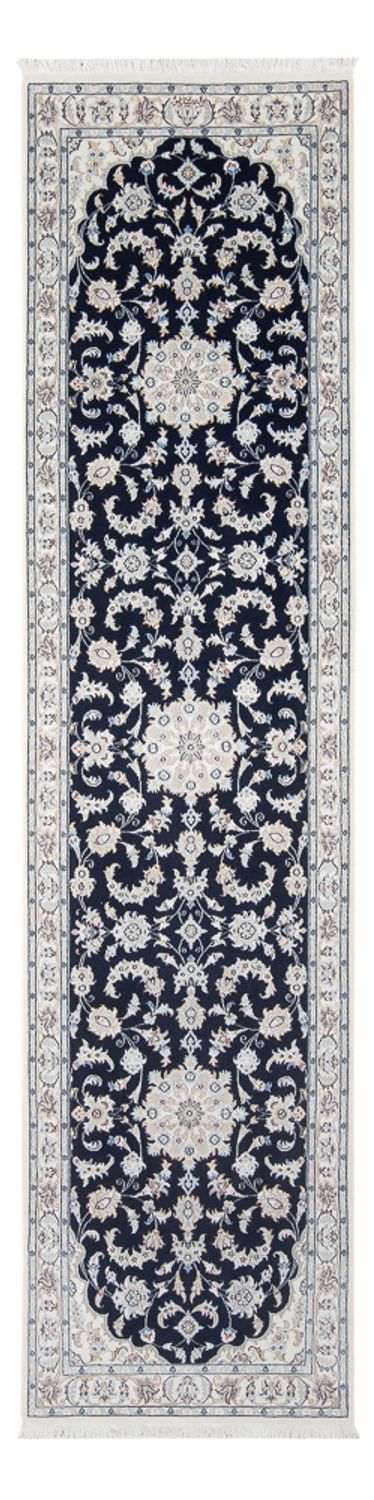 Loper Perzisch tapijt - Nain - Premium - 301 x 83 cm - donkerblauw