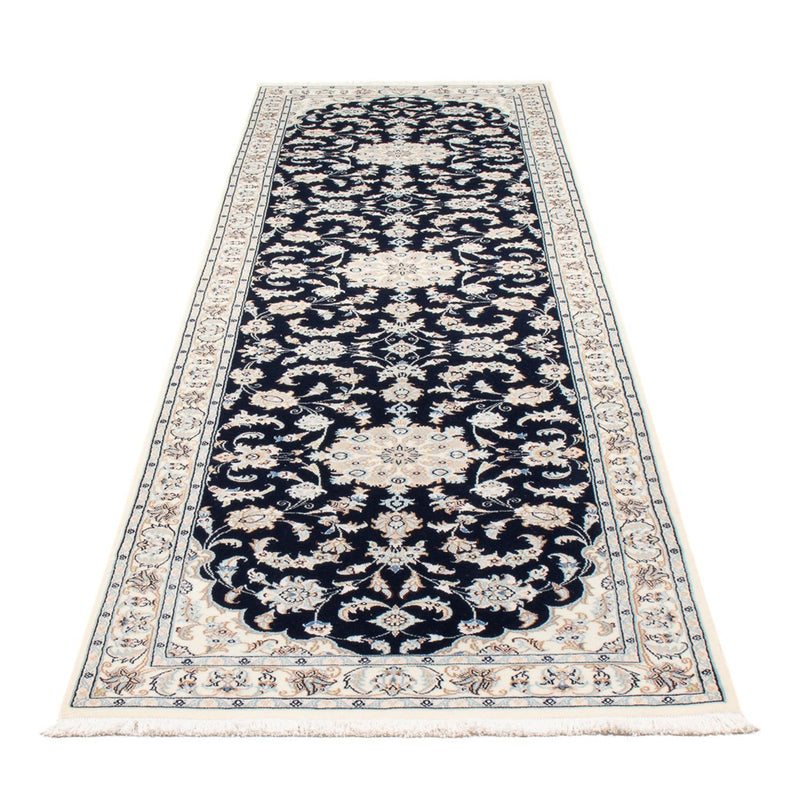 Loper Perzisch tapijt - Nain - Premium - 301 x 83 cm - donkerblauw