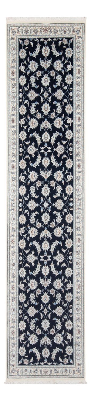 Loper Perzisch tapijt - Nain - Premium - 302 x 80 cm - donkerblauw