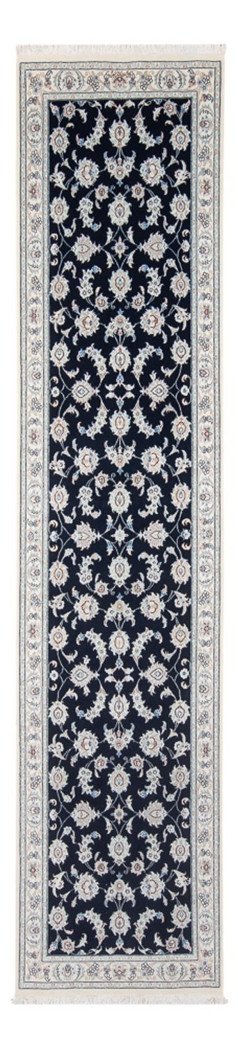 Loper Perzisch tapijt - Nain - Premium - 302 x 80 cm - donkerblauw