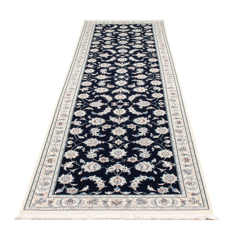 Loper Perzisch tapijt - Nain - Premium - 302 x 80 cm - donkerblauw