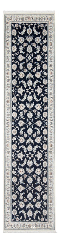 Loper Perzisch tapijt - Nain - Premium - 302 x 82 cm - donkerblauw