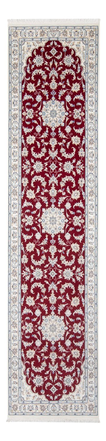 Loper Perzisch tapijt - Nain - Premium - 302 x 82 cm - rood