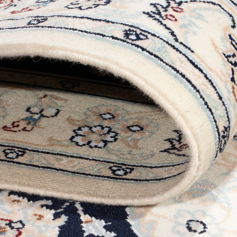 Loper Perzisch tapijt - Nain - Premium - 344 x 90 cm - donkerblauw