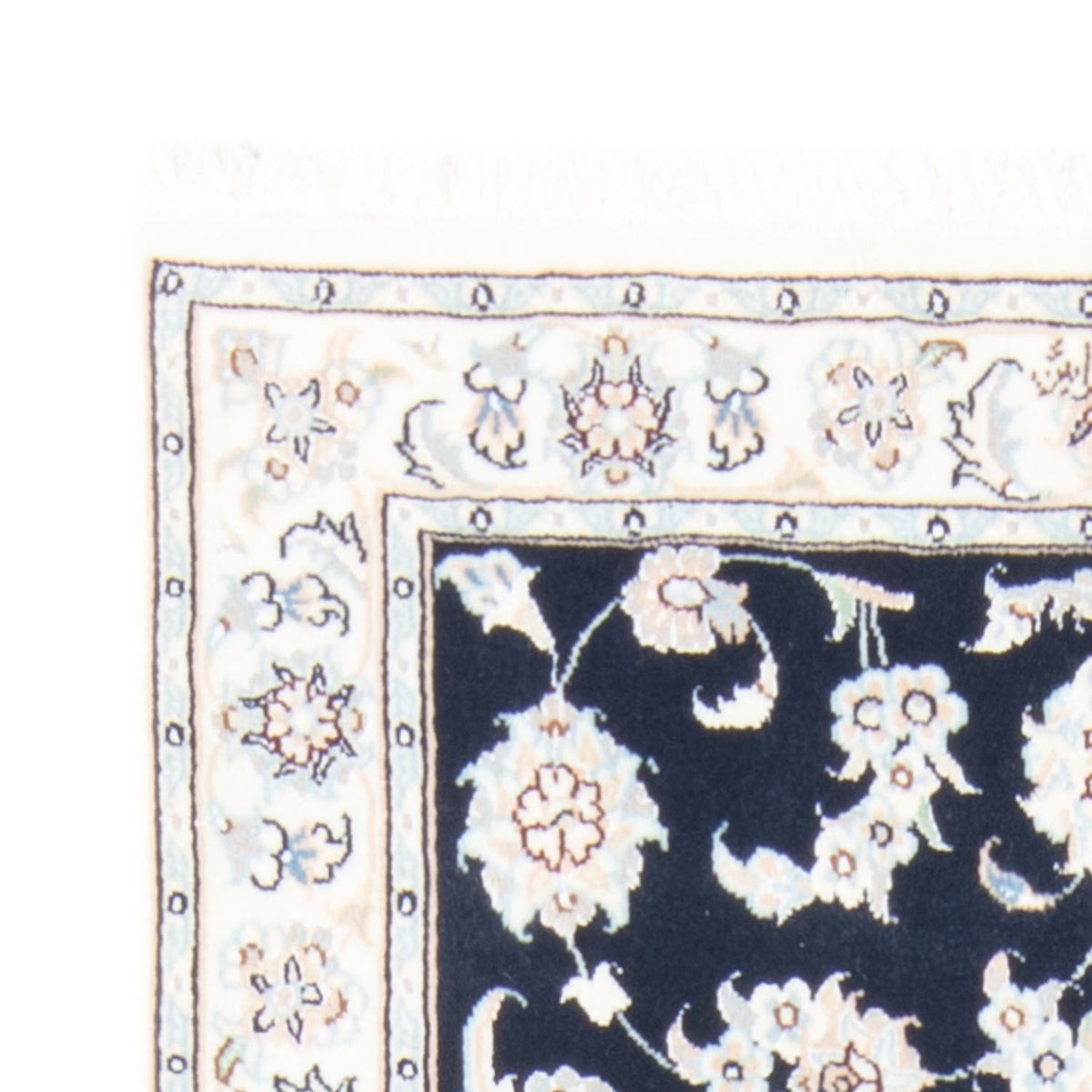 Loper Perzisch tapijt - Nain - Koninklijk - 194 x 80 cm - donkerblauw