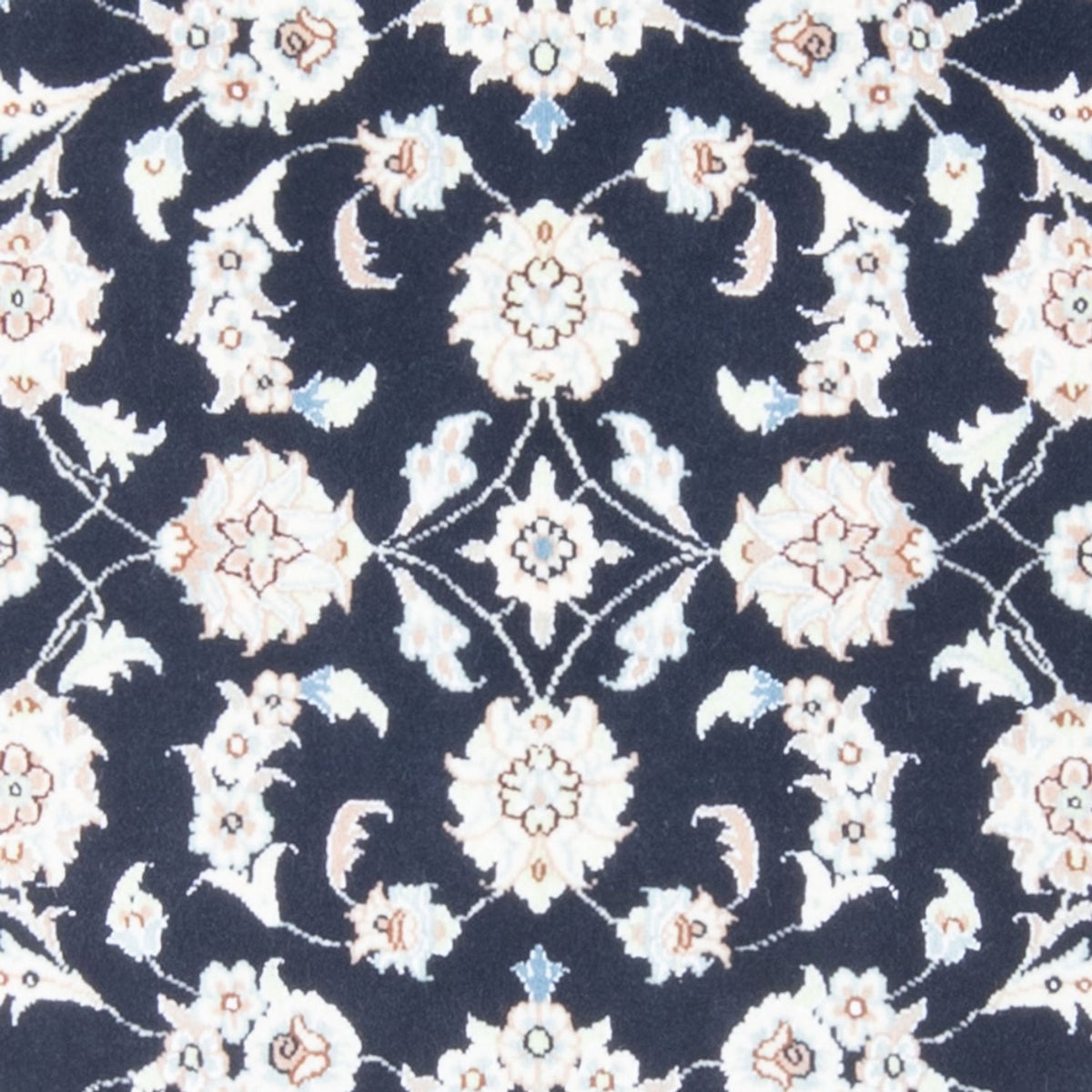 Loper Perzisch tapijt - Nain - Koninklijk - 196 x 80 cm - donkerblauw