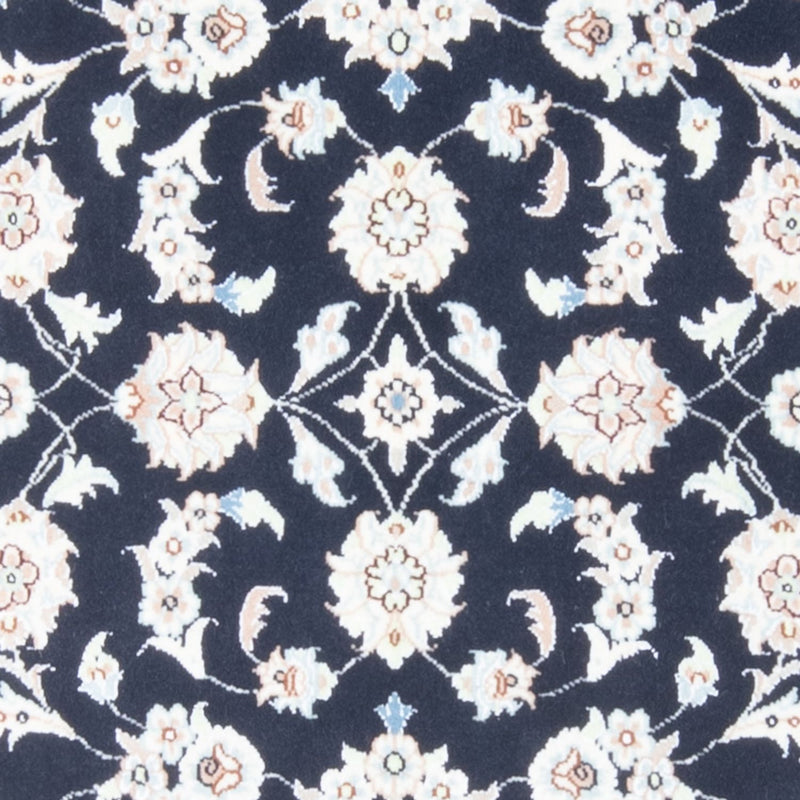 Loper Perzisch tapijt - Nain - Koninklijk - 196 x 80 cm - donkerblauw