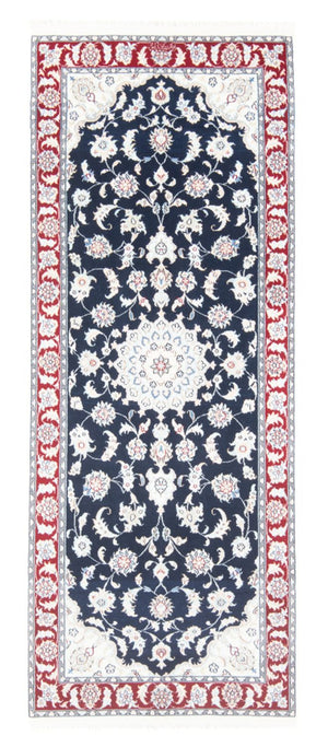 Loper Perzisch tapijt - Nain - Koninklijk - 200 x 80 cm - donkerblauw