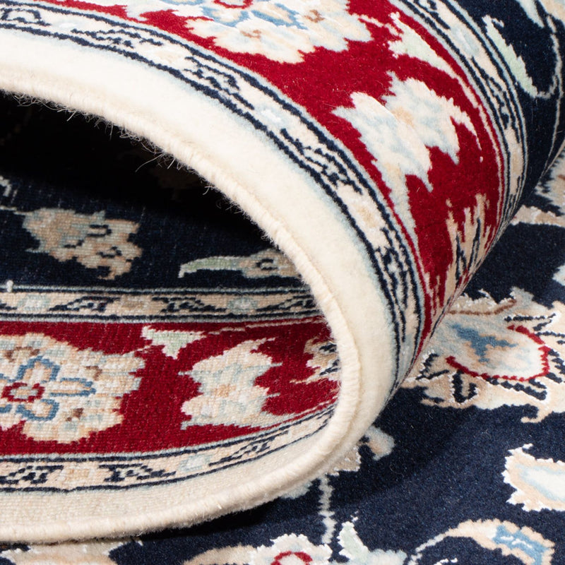 Loper Perzisch tapijt - Nain - Koninklijk - 200 x 80 cm - donkerblauw