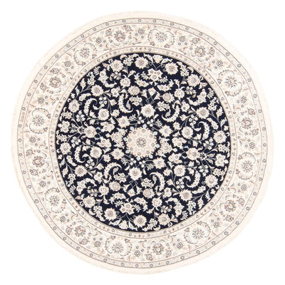Perzisch tapijt - Nain rond  - 202 x 202 cm - donkerblauw