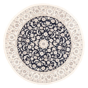 Perzisch tapijt - Nain rond  - 202 x 202 cm - donkerblauw