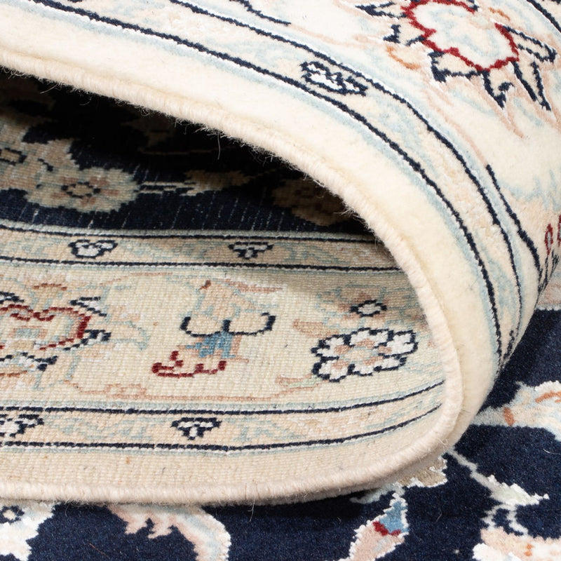 Loper Perzisch tapijt - Nain - Premium - 339 x 86 cm - donkerblauw