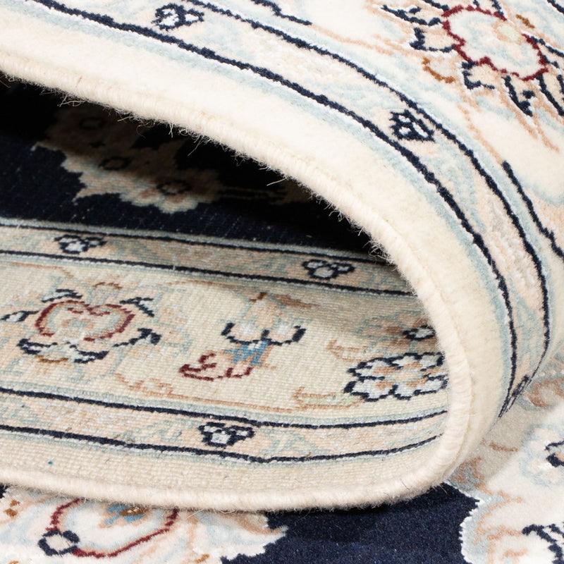 Loper Perzisch tapijt - Nain - Premium - 340 x 85 cm - donkerblauw