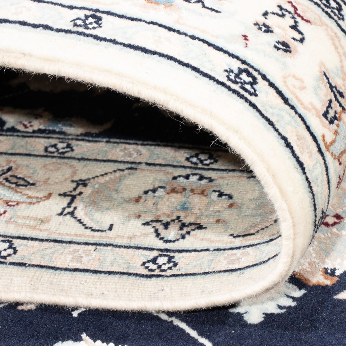 Loper Perzisch tapijt - Nain - Premium - 297 x 82 cm - donkerblauw