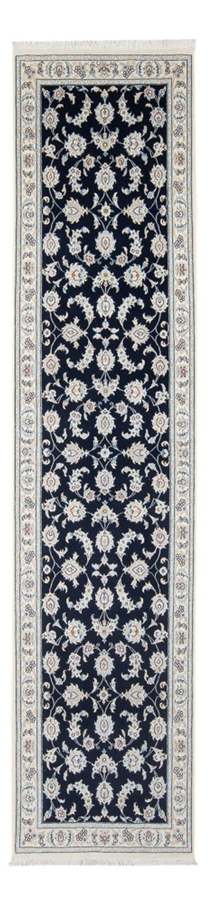 Loper Perzisch tapijt - Nain - Premium - 304 x 81 cm - donkerblauw