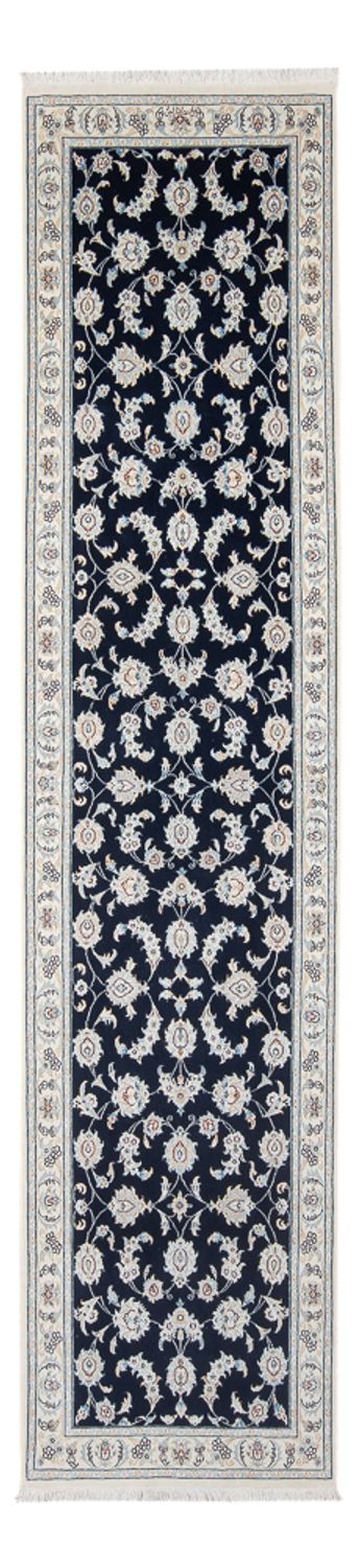 Loper Perzisch tapijt - Nain - Premium - 304 x 81 cm - donkerblauw