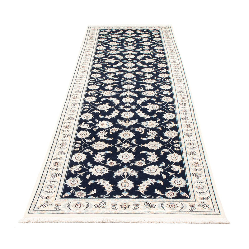 Loper Perzisch tapijt - Nain - Premium - 304 x 81 cm - donkerblauw