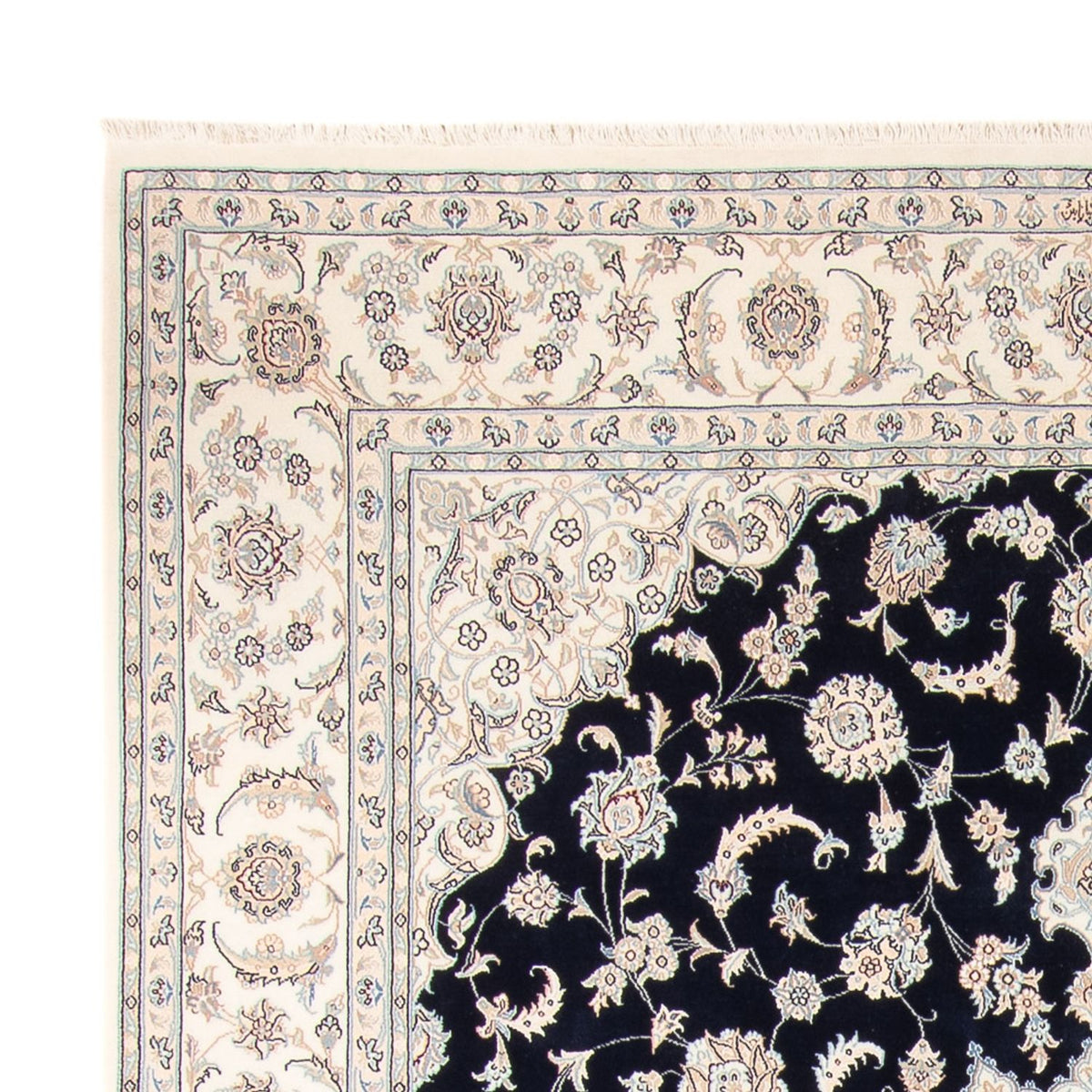 Perzisch tapijt - Nain - 278 x 223 cm - donkerblauw