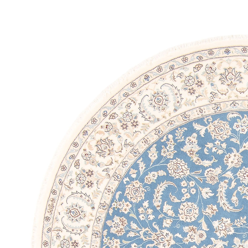 Perzisch tapijt - Nain rond  - 212 x 203 cm - lichtblauw