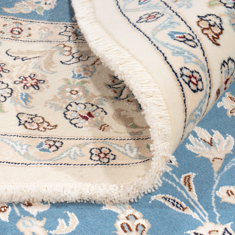 Perzisch tapijt - Nain rond  - 212 x 203 cm - lichtblauw