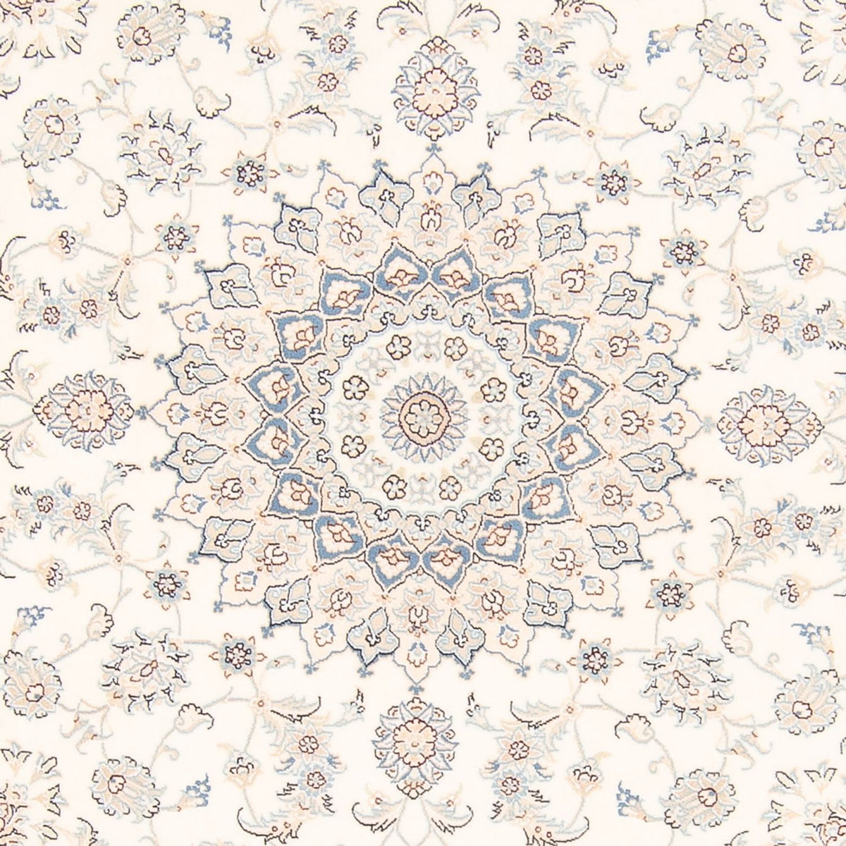 Perzisch tapijt - Nain rond  - 197 x 196 cm - crème