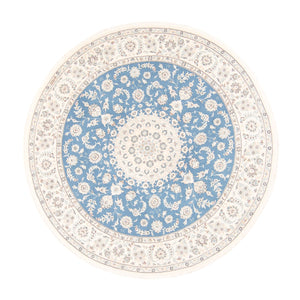 Perzisch tapijt - Nain rond  - 202 x 197 cm - lichtblauw