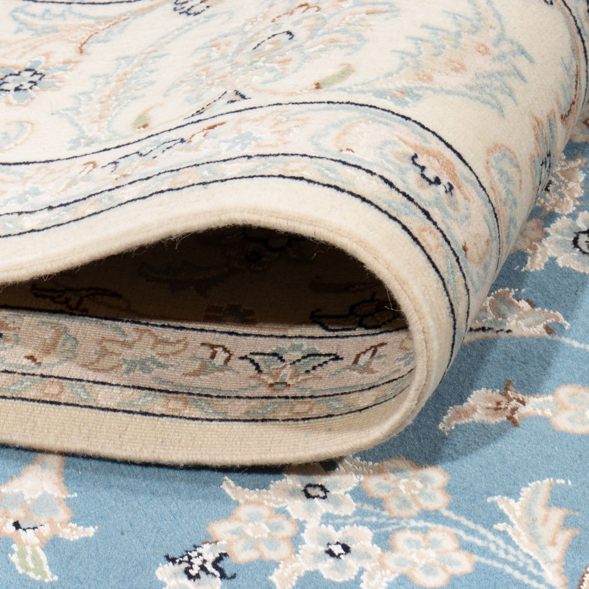 Perzisch tapijt - Nain - 251 x 168 cm - blauw