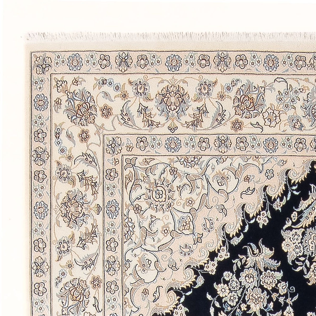 Perzisch tapijt - Nain - Premium - 302 x 197 cm - donkerblauw